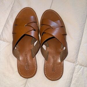 Madewell Brown Sandals Minimalist Crisscross Design